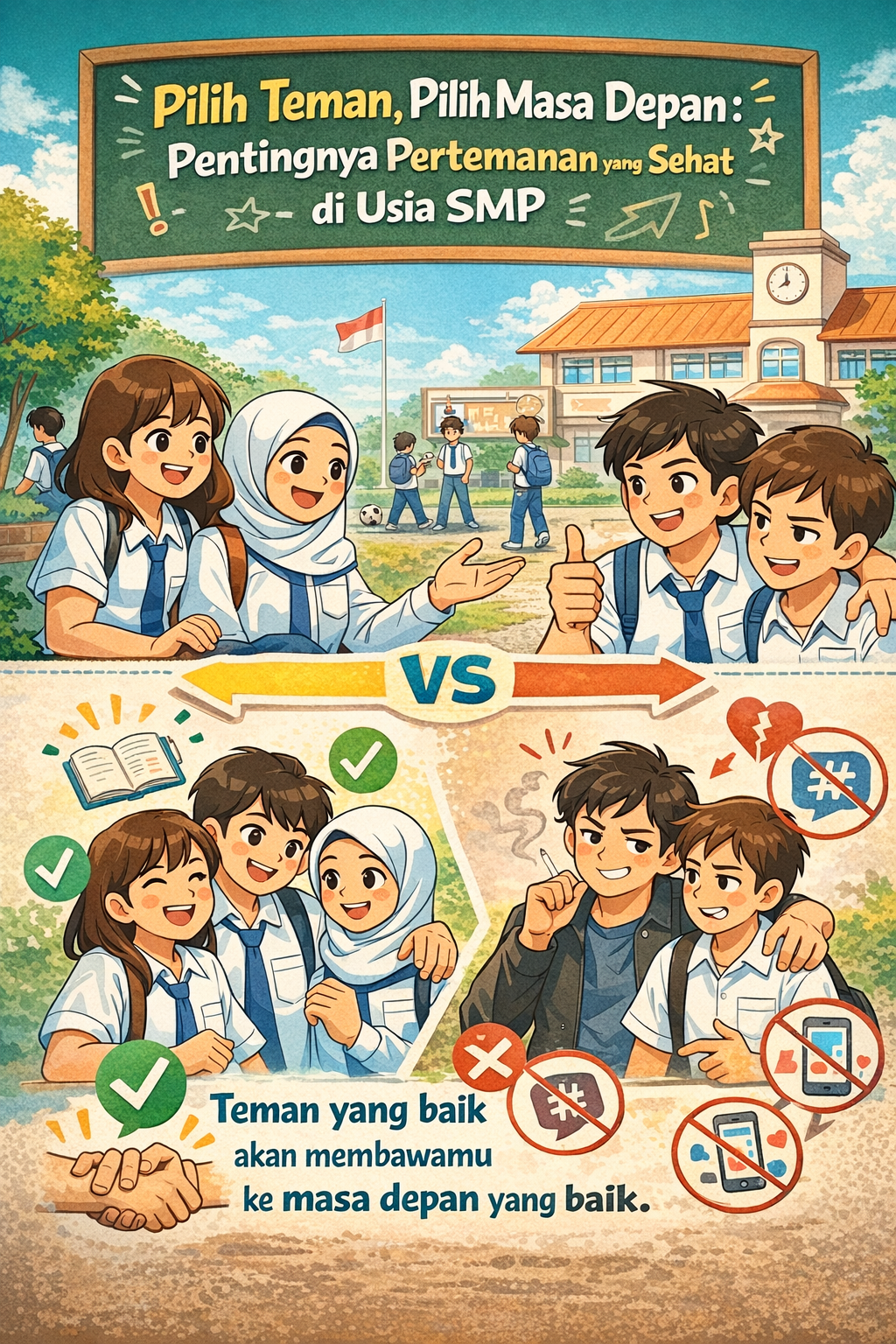 Pilih Teman, Pilih Masa Depan: Pentingnya Pertemanan yang Sehat di Usia SMP